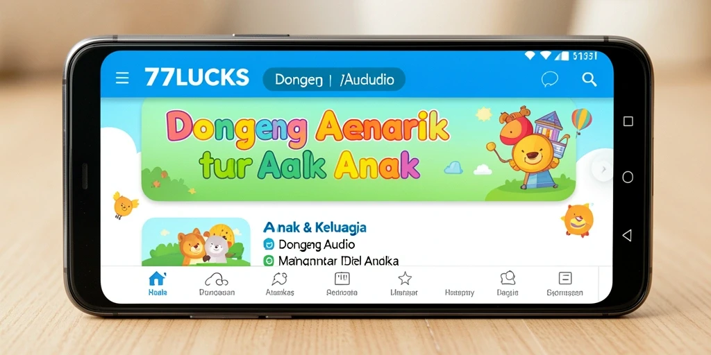 Tampilan antarmuka aplikasi 77LUCKS yang menarik dan intuitif.