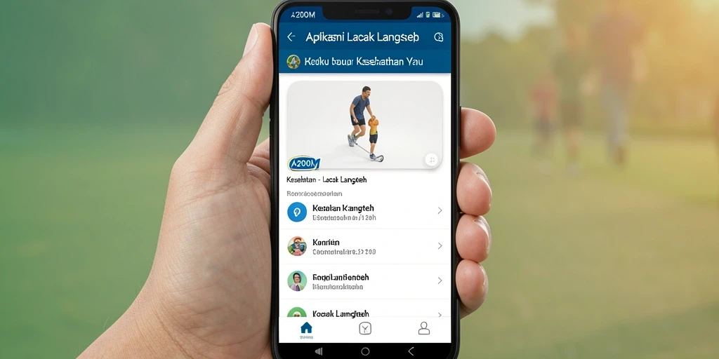 Antarmuka A200M yang menampilkan fungsi Lacak Langkah secara jelas.