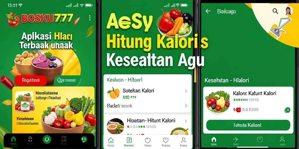 Tampilan antarmuka BOSKU777 yang menampilkan fitur Hitung Kalori.