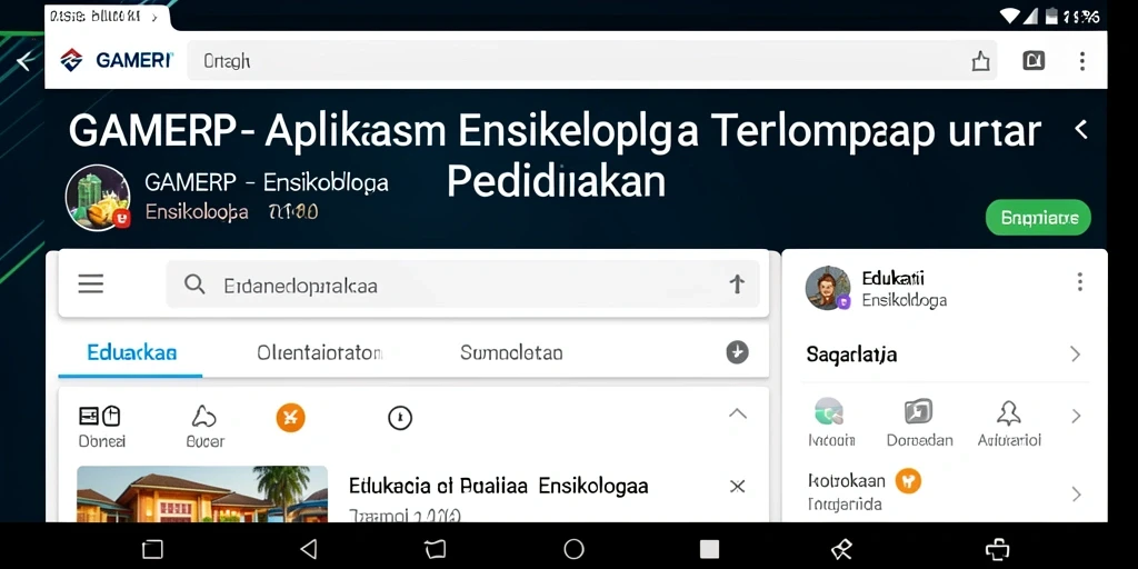 Antarmuka GAMERP yang menarik dan informatif untuk pengguna.