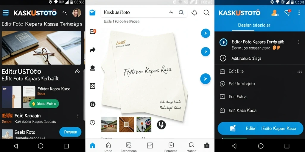 Antarmuka KASKUSTOTO yang menarik untuk editing foto kertas kaca.