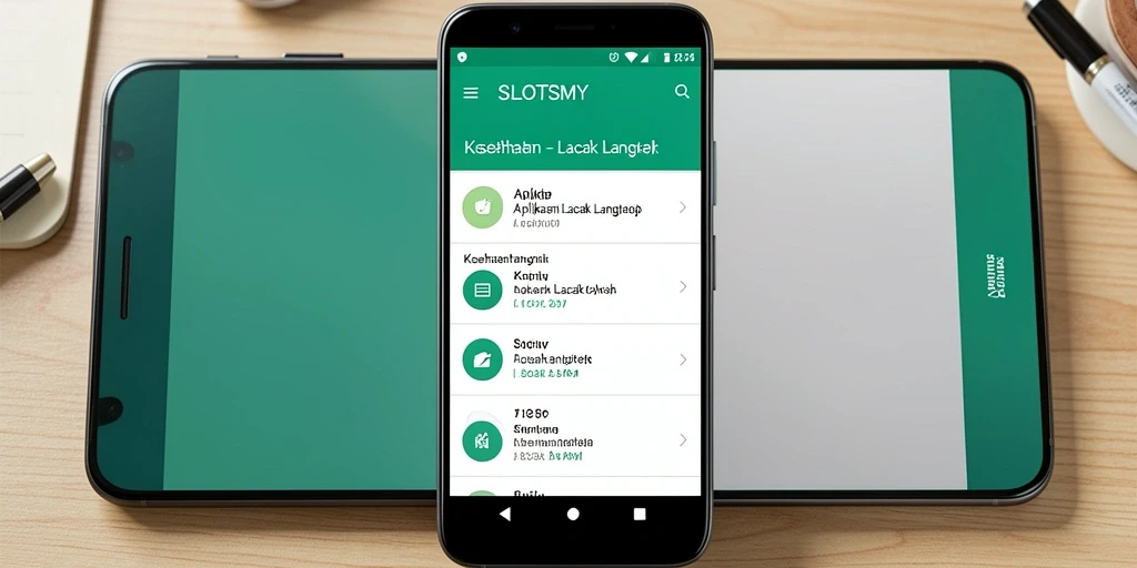 Tampilan antarmuka aplikasi SLOTSMY yang menarik dan fungsional.