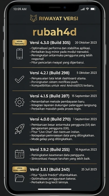 Tampilan riwayat versi rubah4d